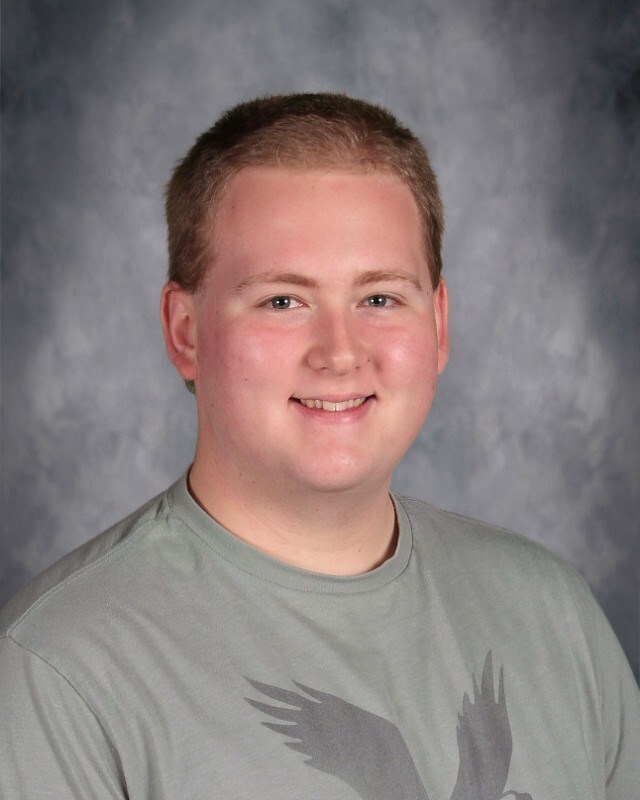 Hunter, student of the month for April 2025