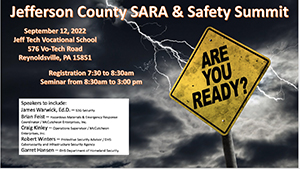 Jefferson County SARA & Safety Summer flyer